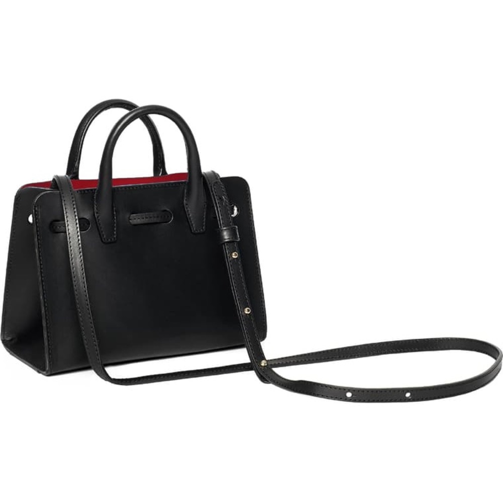 Mansur Gavriel Mini Mini Sunbag - Black/Flamma - Picture 6 of 7